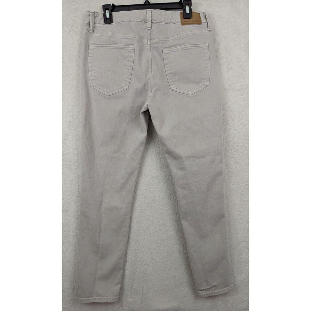 American Eagle sz 34/30 Slim Straight Skinny Jeans distressed stretchy 1243 - Picture 4 of 7